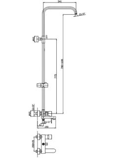 Душевая система Orange Otto M22-911cr смеситель с изливом, хром